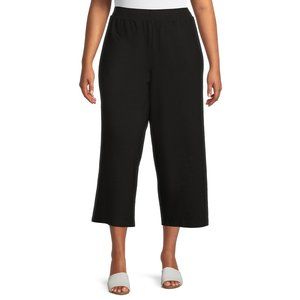 Wide-Leg Ponte Knit Pants for Plus Size Women from Terra & Sky